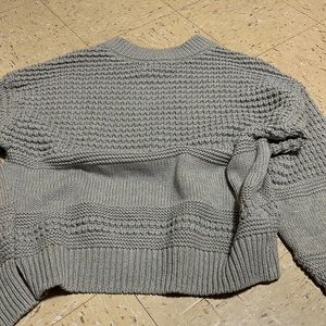 Grey crop sweater